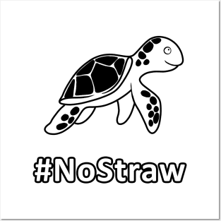 Turtle - No Straw Posters and Art